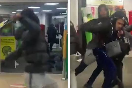 英国超市内发生暴力事件 8名男子打群架用酒瓶互砸
