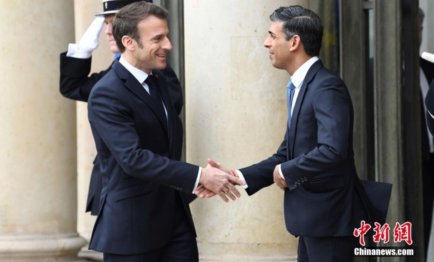 法国总统马克龙会见英国首相苏纳克